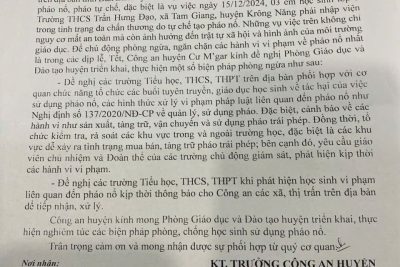 Văn bản phòng chống pháo nổ trước và sau tết