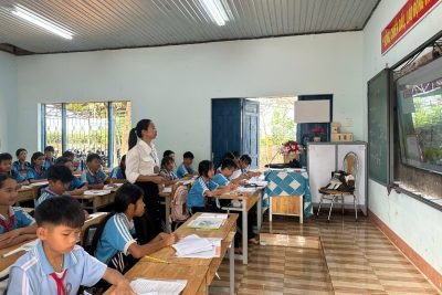 Hoạt động dạy và học sau tết Nguyên đán Bính Ngọ tại trường THCS Lê Hồng Phong, xã Quảng Phú